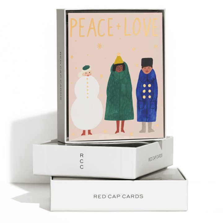Red Cap Cards - Wholesale Christmas Card - Xmas Friends holiday greeting card