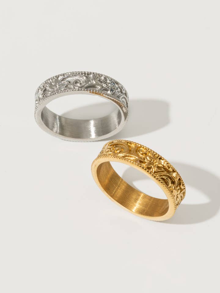 Bague Flora - Pétales Givrés pour la vente par Lestrouvaillesdejen