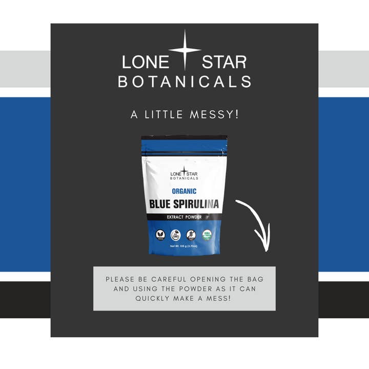 Lone Star Botanicals – wholesale Protein/superfood powder – Organic Blue Spirulina Extract Powder -- 1.06 oz