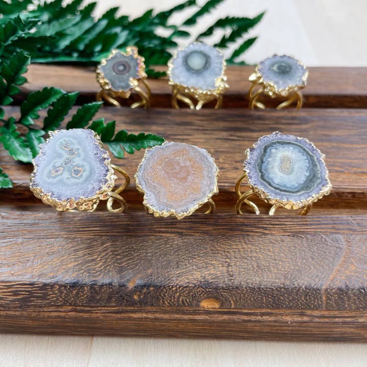 Ewelina Pas Jewelry - Wholesale Cocktail/Statement Ring - Gold Amethyst Stalactite Statement Ring15