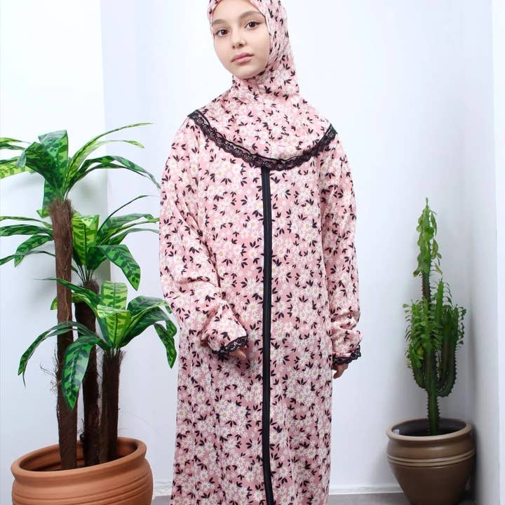 Kids' Floral Print Prayer Dress and other Purchase Wholesale hijab fabric. Free Returns & Net 60 Terms on Faire trending on Faire.