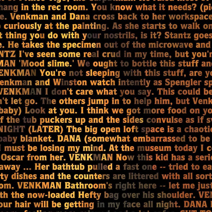 Robotic Ewe – Impressão artística por atacado – Vigo. Ghostbusters II - Impressão artística do roteiro2