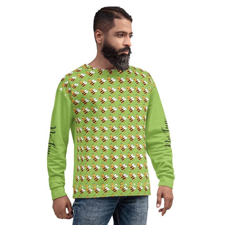 Geen Bijen Geen Plezier, Limited Edition, Sweater, Groen voor wholesale door No Fun Company