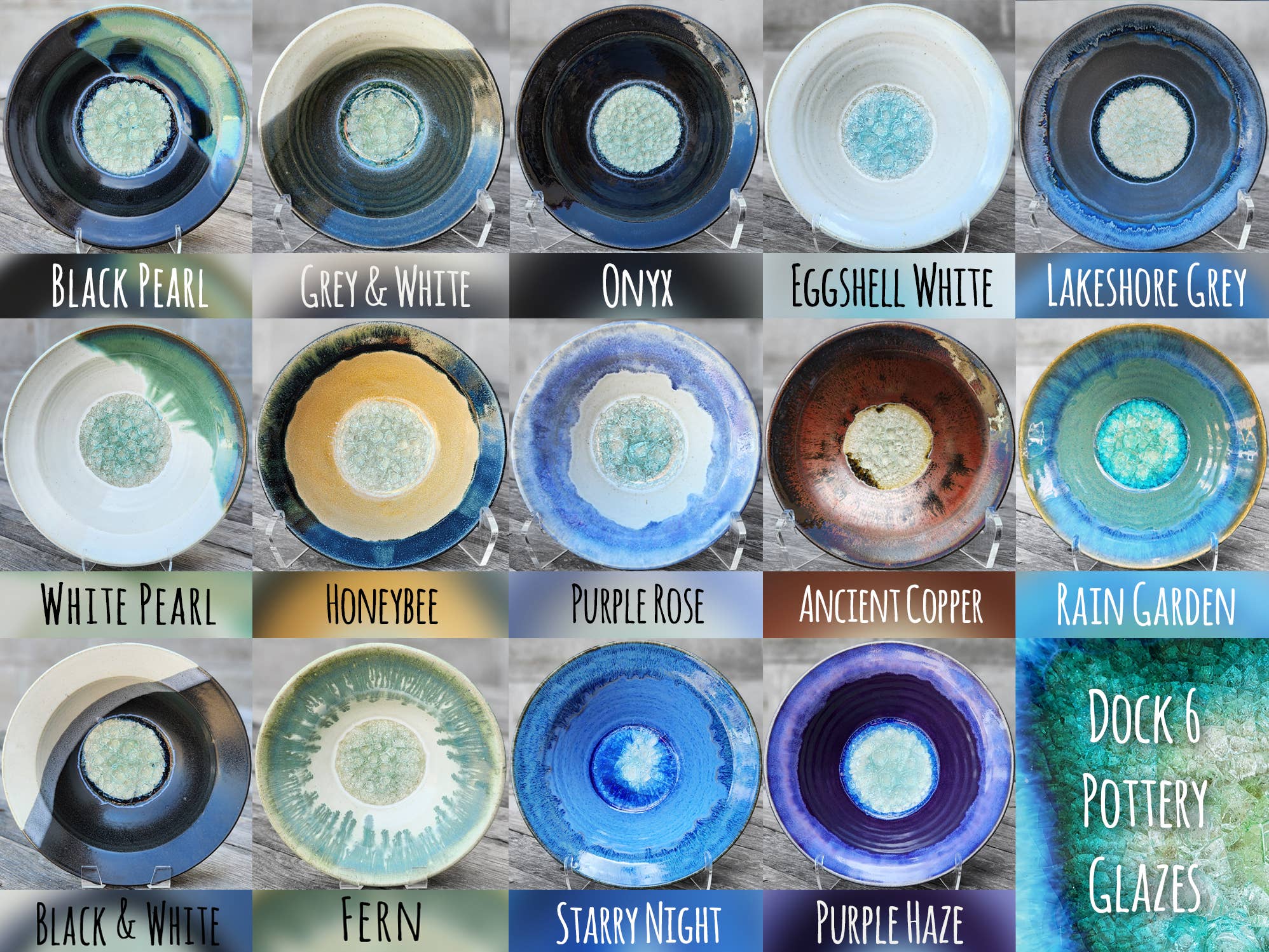 Dock 6 Pottery - Wholesale Decorative Plate/Dish/Bowl - 3 Pinch Rim Bowl - Made to Order - Fused Glass  Pottery0