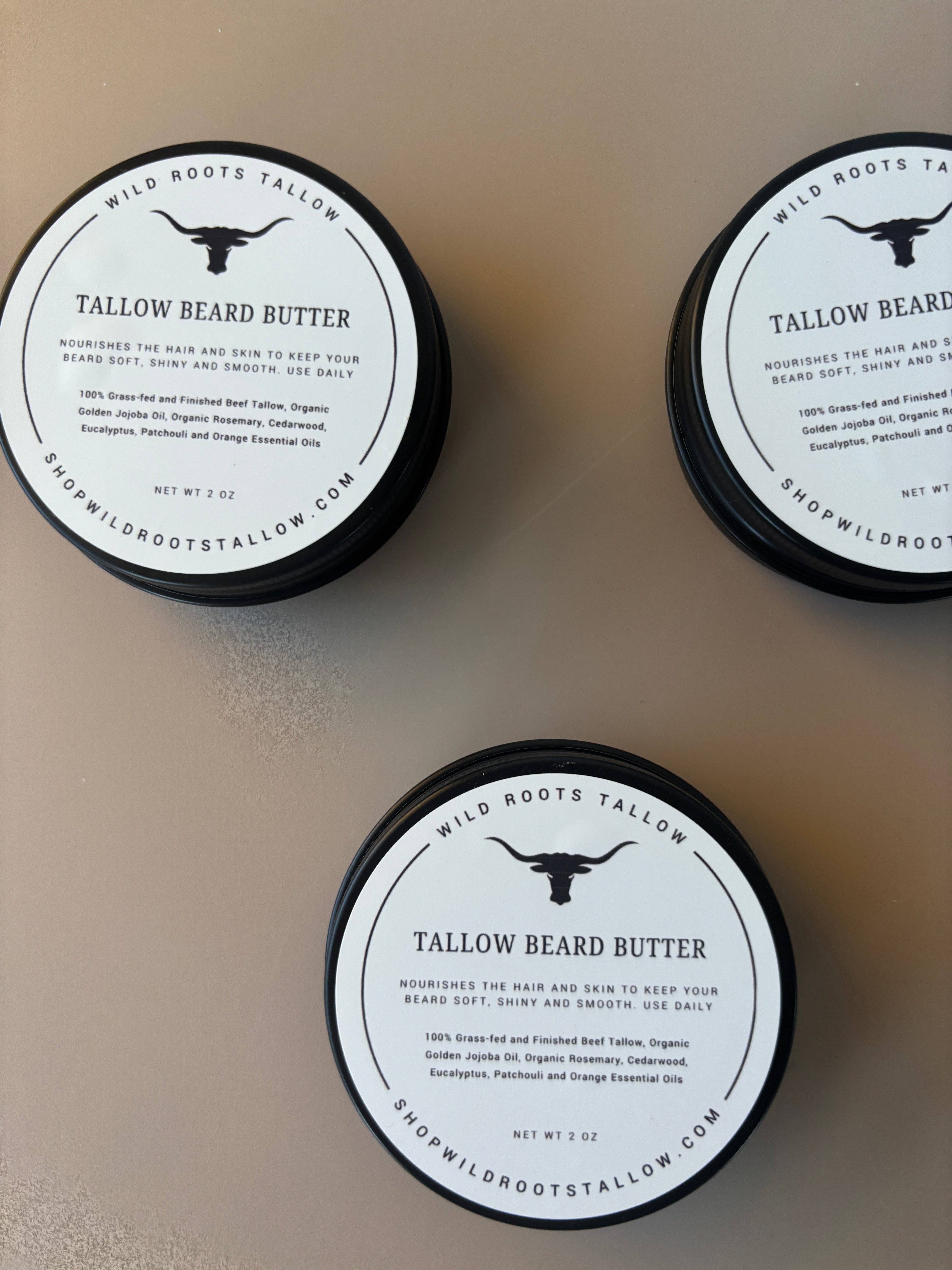 Wild Roots Tallow Co. - Wholesale Facial Moisturizer - Men's - Tallow Beard Balm + Daily Face Moisturizer1