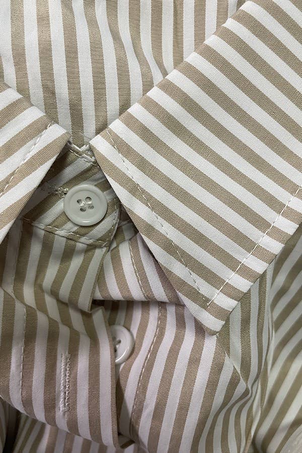 Miss Sparkling - Vente Chemise à col boutonné – femme - Chemise boutonnée rayée1