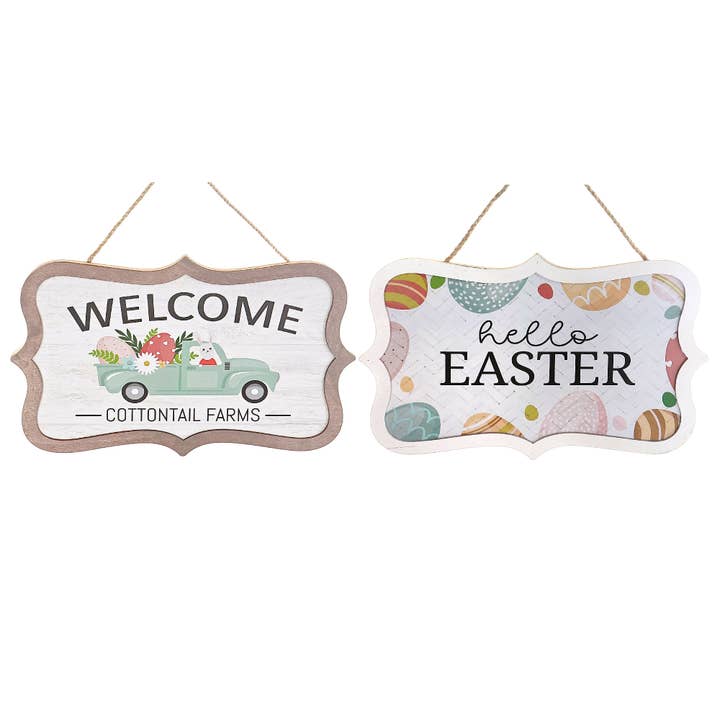 Multi Appendiabiti da parete in legno Welcome Truck/Hello Easter Asstd in vendita all'ingrosso su Faire