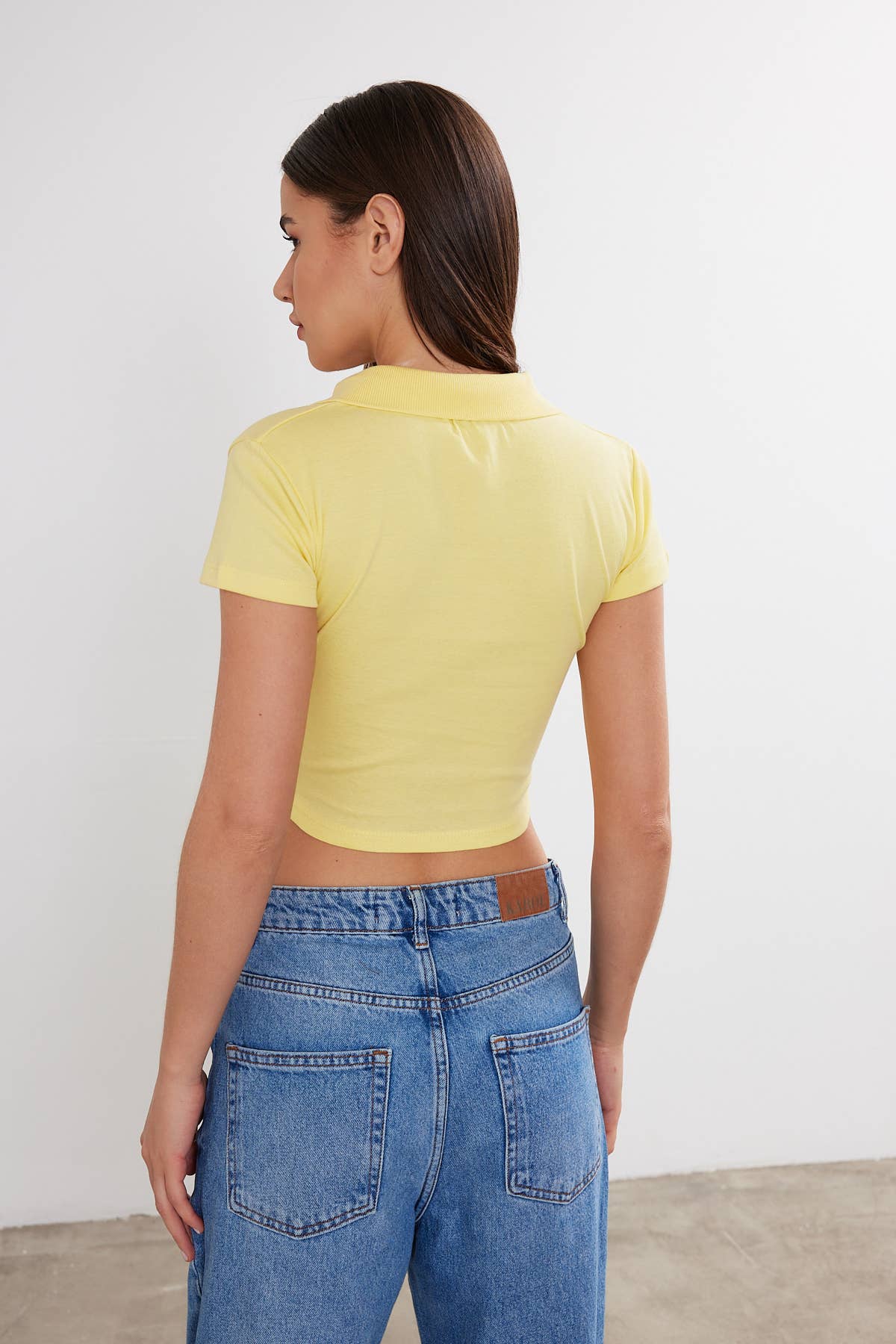 VAV NEW YORK – Engroshandel Polo - Dame – Dame polo-neck cropped t-shirt med kort snit8