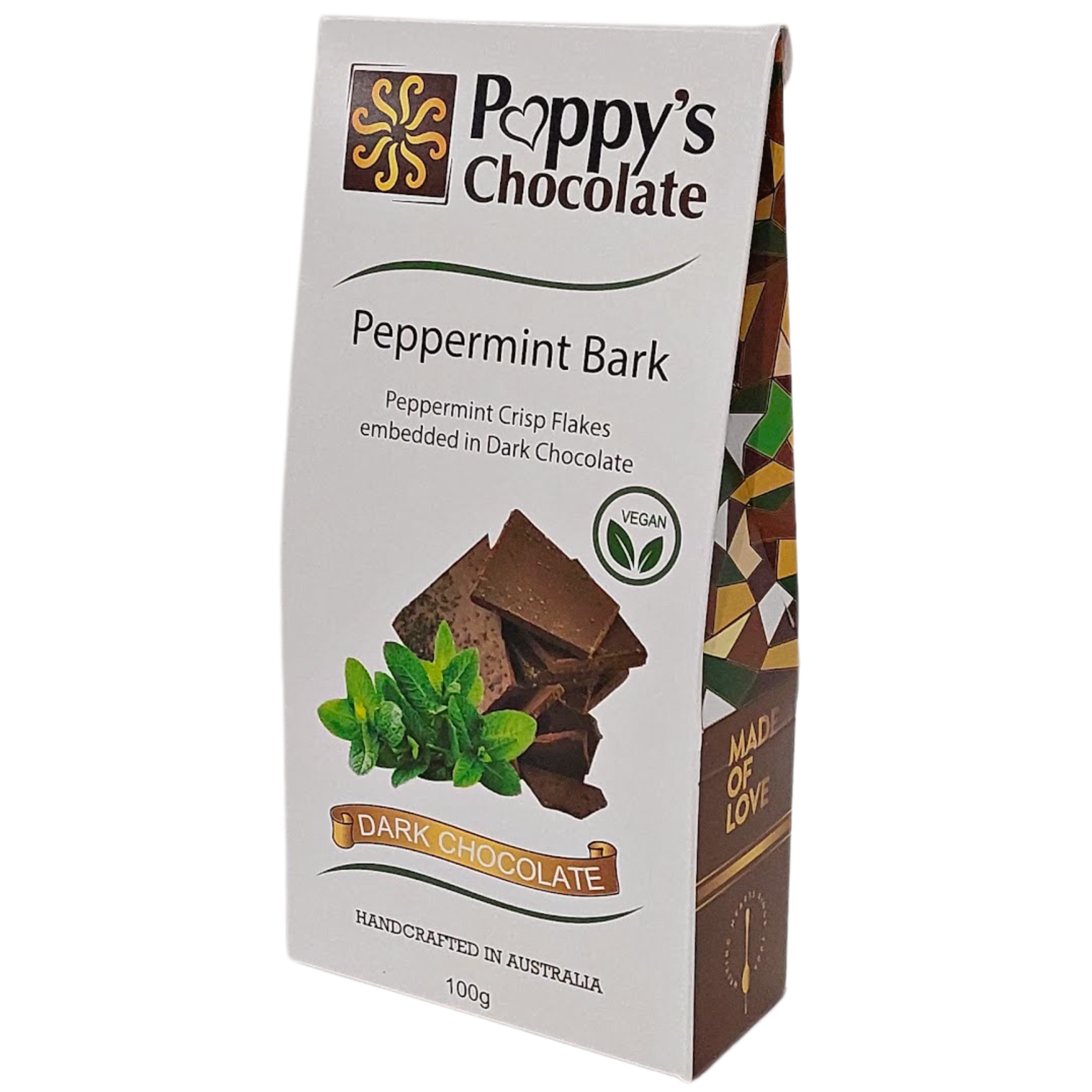 Poppy's Chocolate - Wholesale Chocolate bar - Peppermint Crisp and Dark Chocolate Bark 100g2