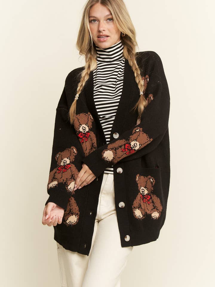 JADE BY JANE - Wholesale Cardigan - Women's - BEARY ADORABLE CARDIGAN9