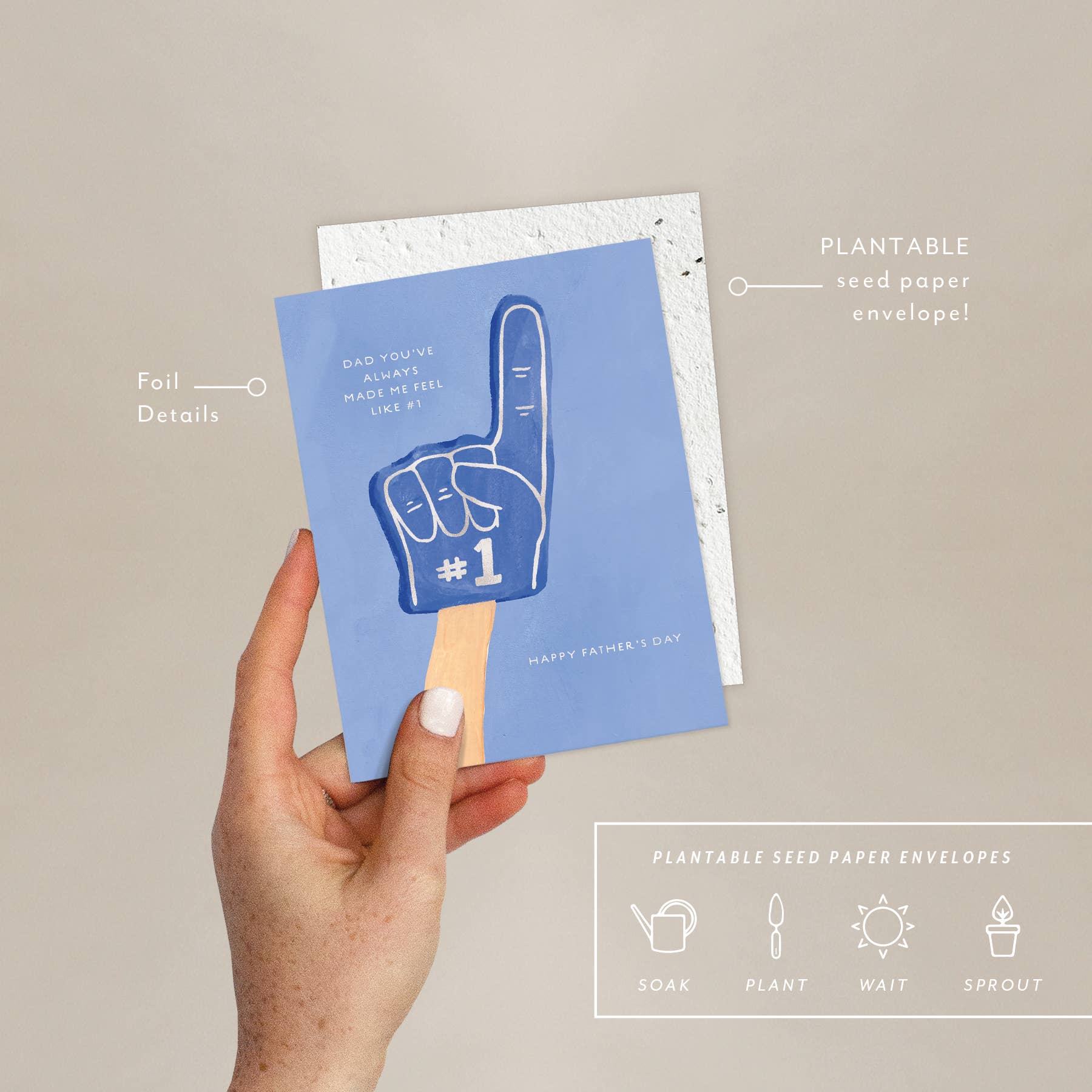 Seedlings - Wholesale Father's Day Card - #1 Dad - Father's Day Card1