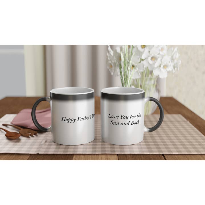 Caneca Mágica de Cerâmica 11oz (Coloque a foto e mensagem do seu Pai nesta Caneca) por atacado de Slow Burn Flame