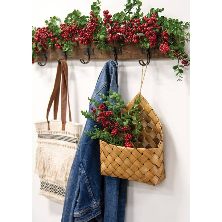 Saybrook Lane - Wholesale Artificial Flowers - Hunter's Glen Berries & Eucalyptus Pick, 21"