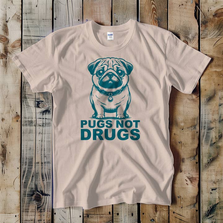 Swift Retail - Wholesale T-Shirt (Graphic) - Unisex - Pugs Not Drugs Unisex Tee