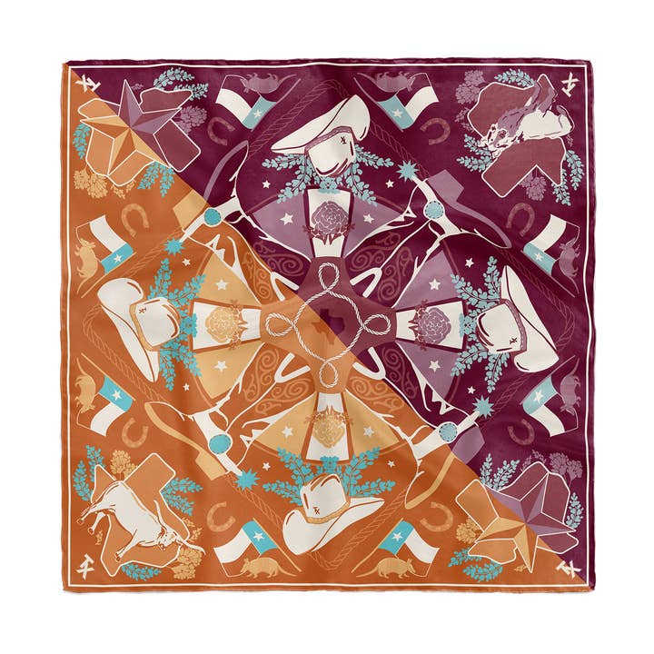 Austin v. College Station House Divided Saturday Scarf™ for wholesale by Saturday Silks