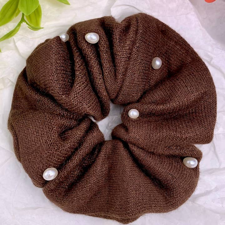 BYREN | ÉLINE L'ATELIER – Conjunto de acessórios para cabelo - Mulher por atacado – Elásticos de cabelo com pérolas FQ812