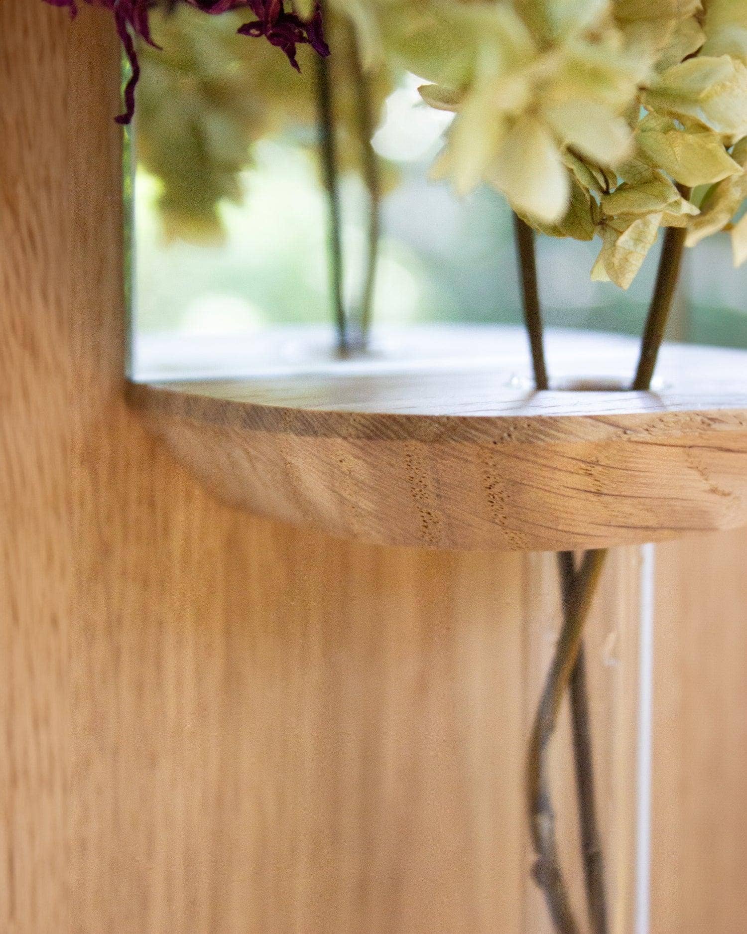 Reine Mère - Wholesale Wall Mirror - Equinox - Oak mirror with soliflore3