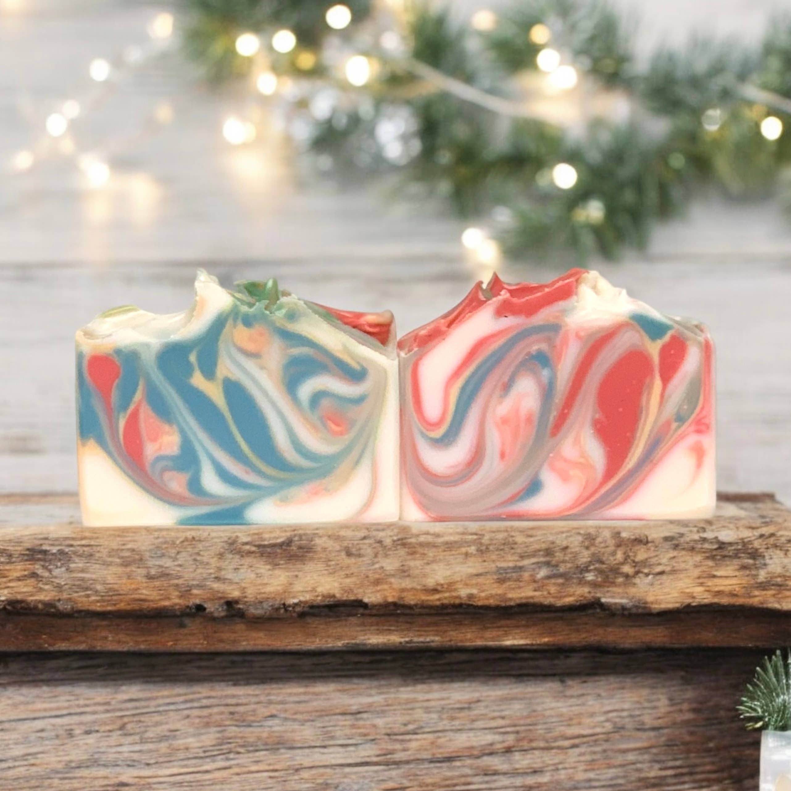 Carried Away Bath - Wholesale Bar Soap - Merry Mistletoe Holiday Soap – Pine, Currant & Cypress