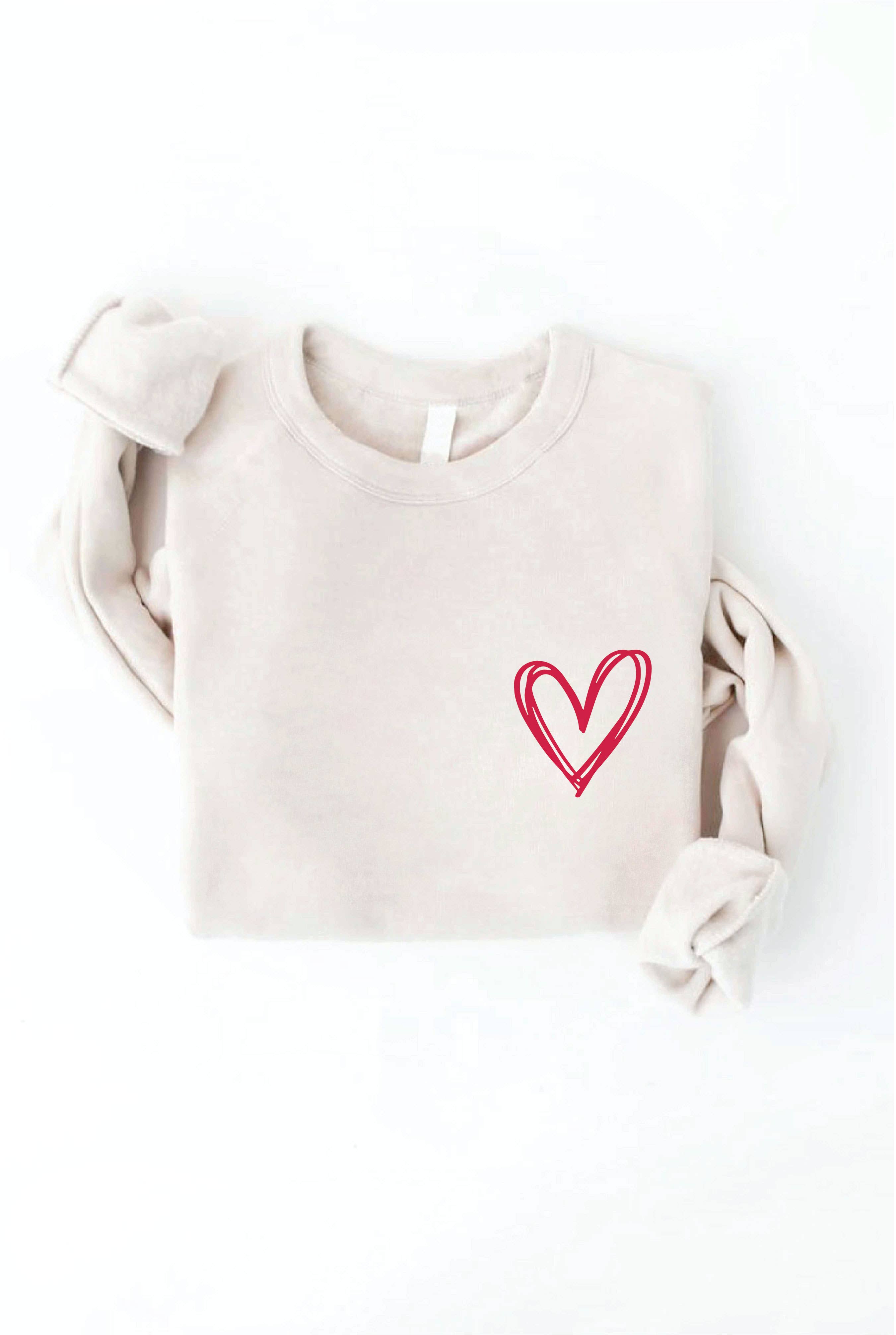 OAT COLLECTIVE - Wholesale Graphic Sweatshirt - Women's - HEART Graphic Sweatshirt0