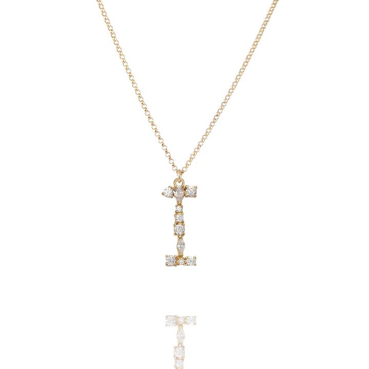 I - Letter Chain - Letter Chain - Oro per la vendita all'ingrosso da parte di CLASSYANDFABULOUS Jewelry