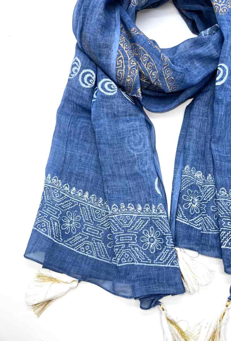 LINETA - Wholesale Scarf - Women's - C1 Indian cotton scarves1