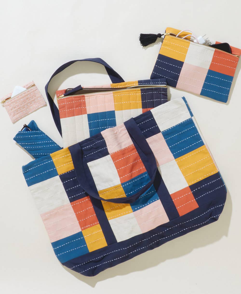 Anchal - Wholesale Tote Bag - Women's - Checkered Canvas Tote Bag2