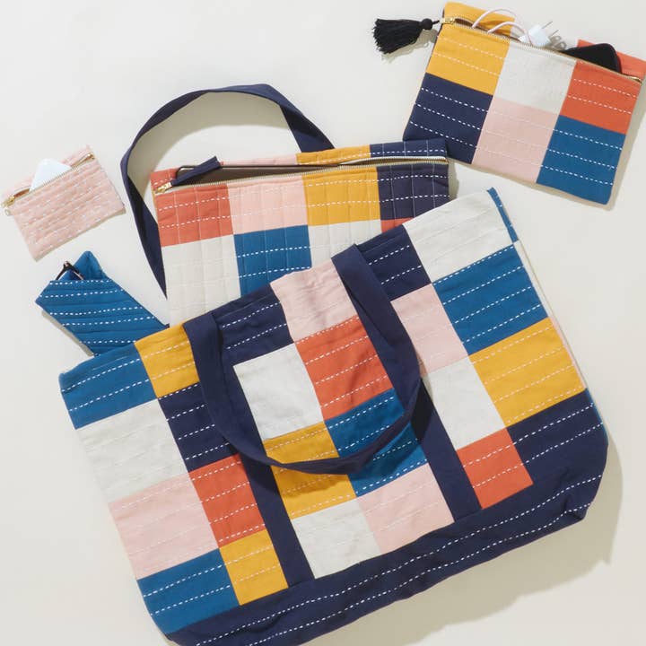 Anchal - Wholesale Tote Bag - Women's - Checkered Canvas Tote Bag2