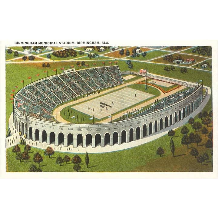 Greeting Card AL-66 Birmingham Stadium for wholesale by Found Image Press