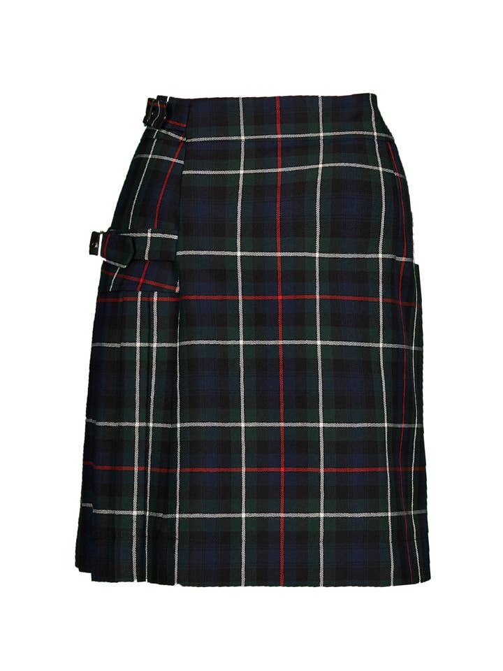 gentlemen’s affair - Vente Jupe – femme - Jupe kilt écossaise Marylene Mackenzie à plis latéraux avec sangles et boucles2
