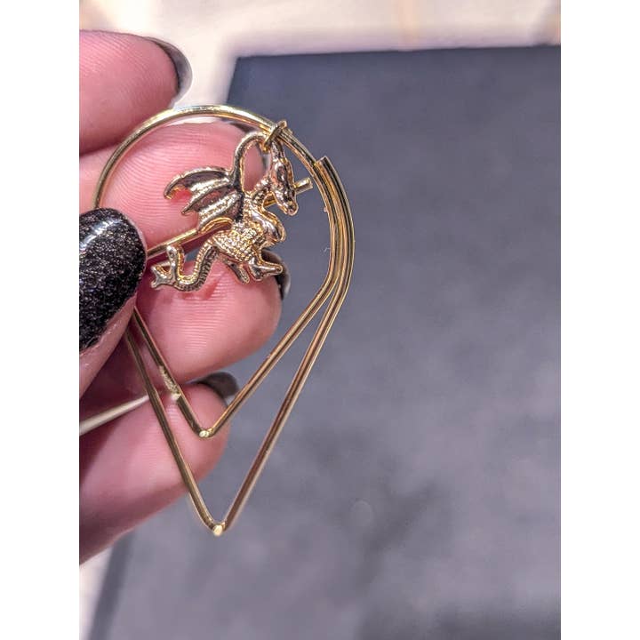 Bookish Trinkets - Wholesale Bookmark - Fantasy Flying Dragon Teardrop Metal Bookmark5