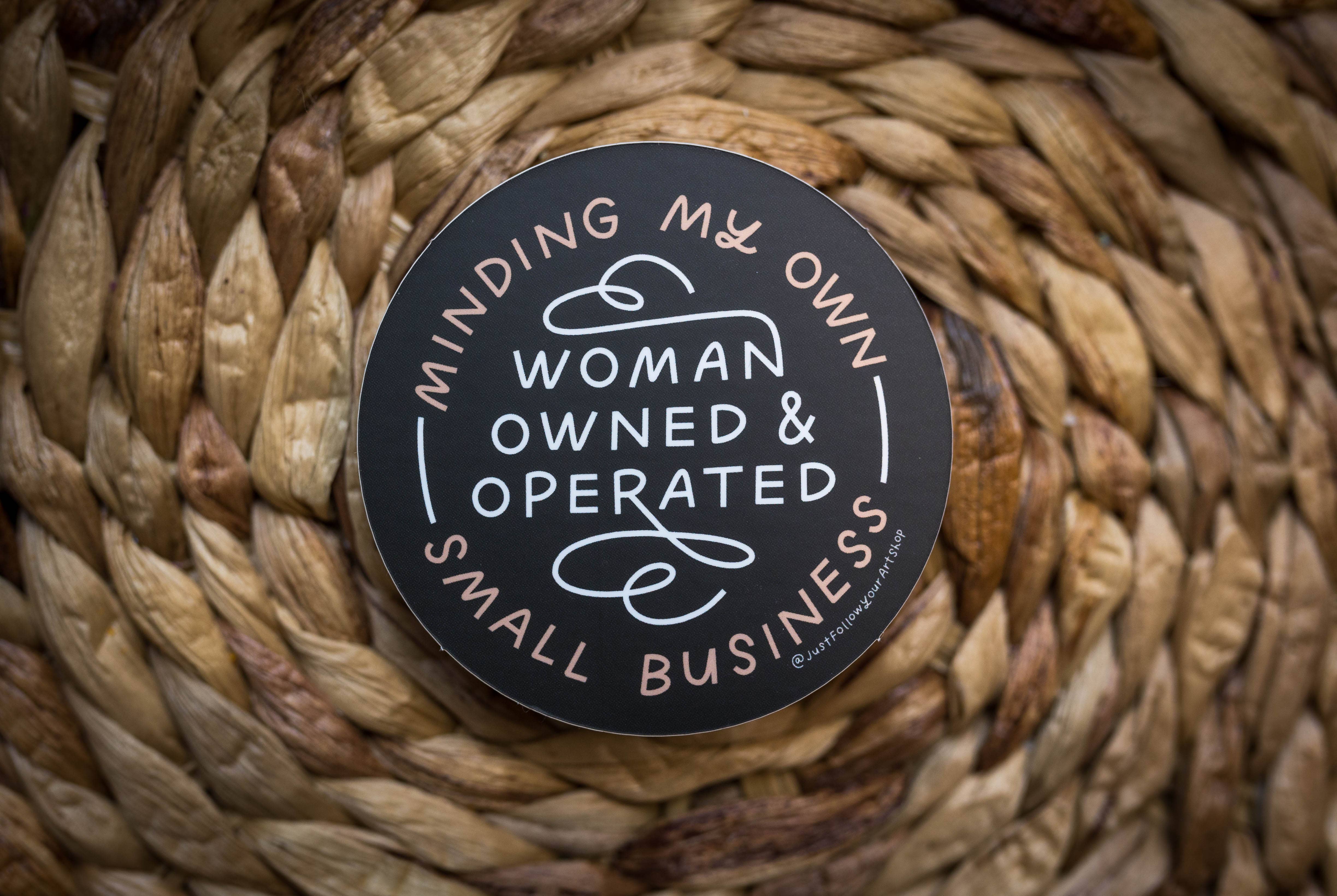 Just Follow Your Art - Wholesale Sticker - Minding My Own Woman Owned & Operated Small Business Sticker4