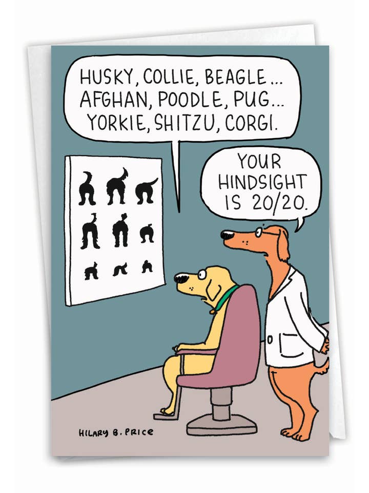 NobleWorks - Biglietto d'auguri per esami oculistici di cane per la vendita all'ingrosso da parte di NobleWorks