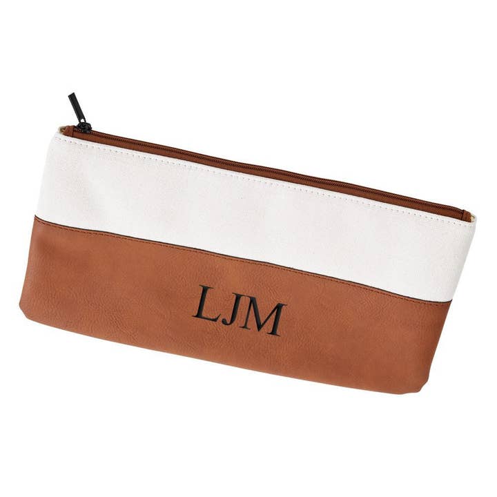 Creative Gifts International Inc. - Wholesale Pouch - Women's - Leatherette/Canvas Caramel Case