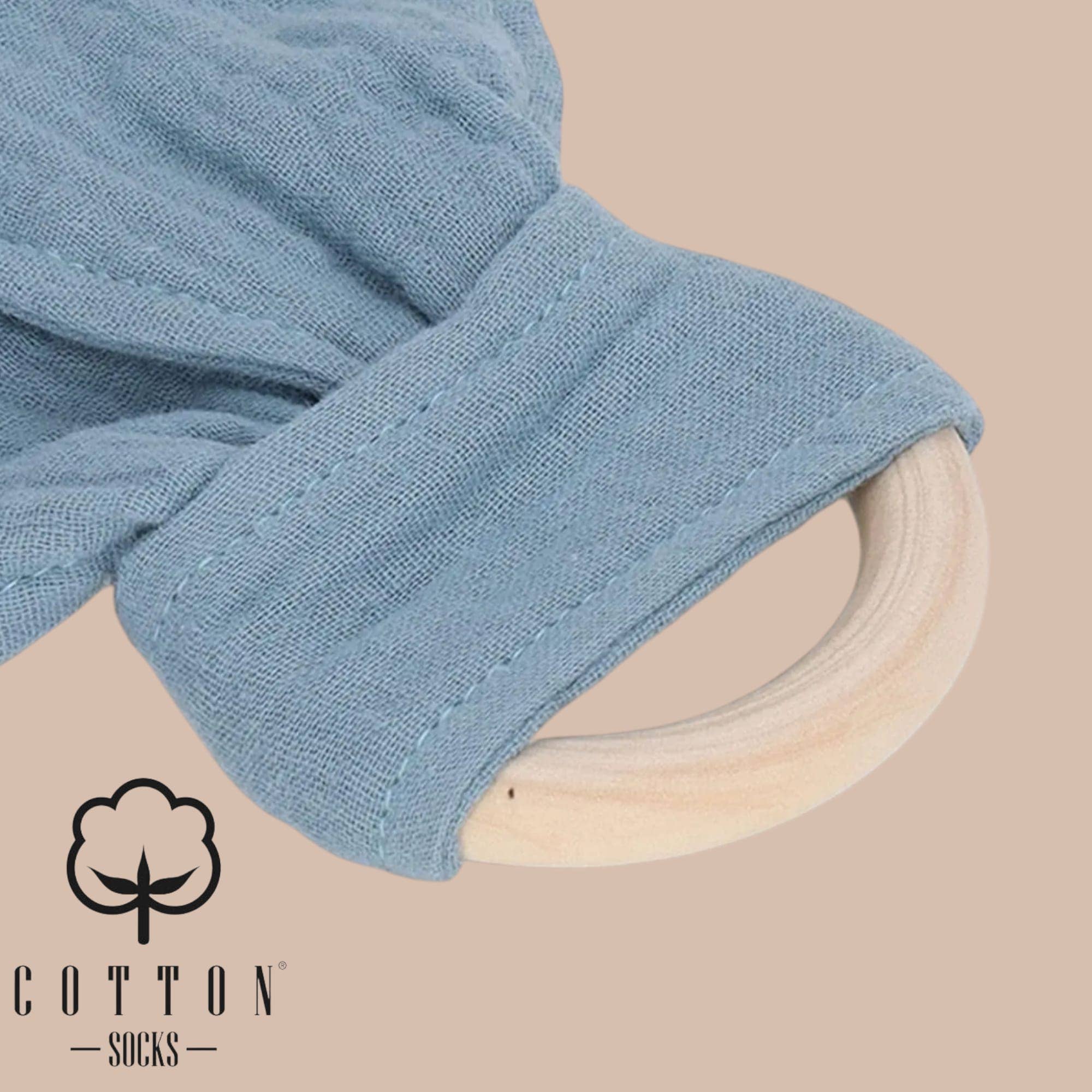 Cotton Socks - Wholesale Teether (Not Clip-On) - Baby - MC-04 Organic Cotton Muslin Teether 16 cm x 8 cm18