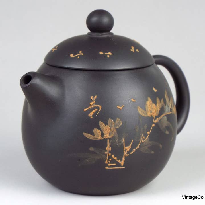 Vintagecollection888 - Wholesale Tea Pot - Vintage Clay Teapot Chinese Calligraphy Yixing Zisha2