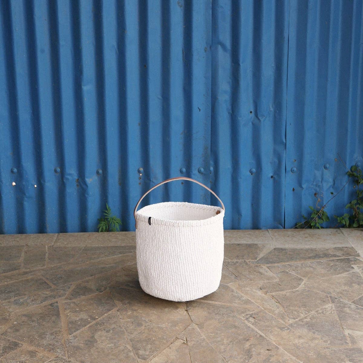 Mifuko - Venta al por mayor Cestas - Cesta Kiondo blanca pequeña con asa4