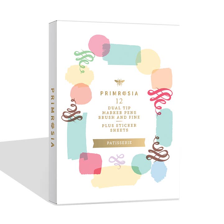 'Patisserie' Dual Tip Markers and Sticker Sheets for wholesale by Primrosia