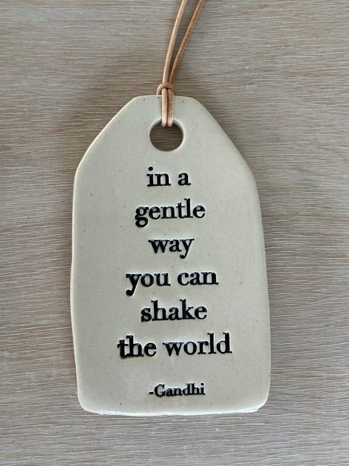 Ceramic Quote Tag: in a gentle way for wholesale by CSF Ceramics