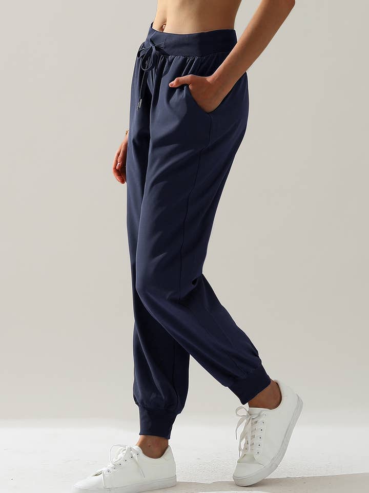 NINEXIS - Wholesale Pants - Women's - CWBLP423_Elastic Band Waist With Side Pocket Pants44