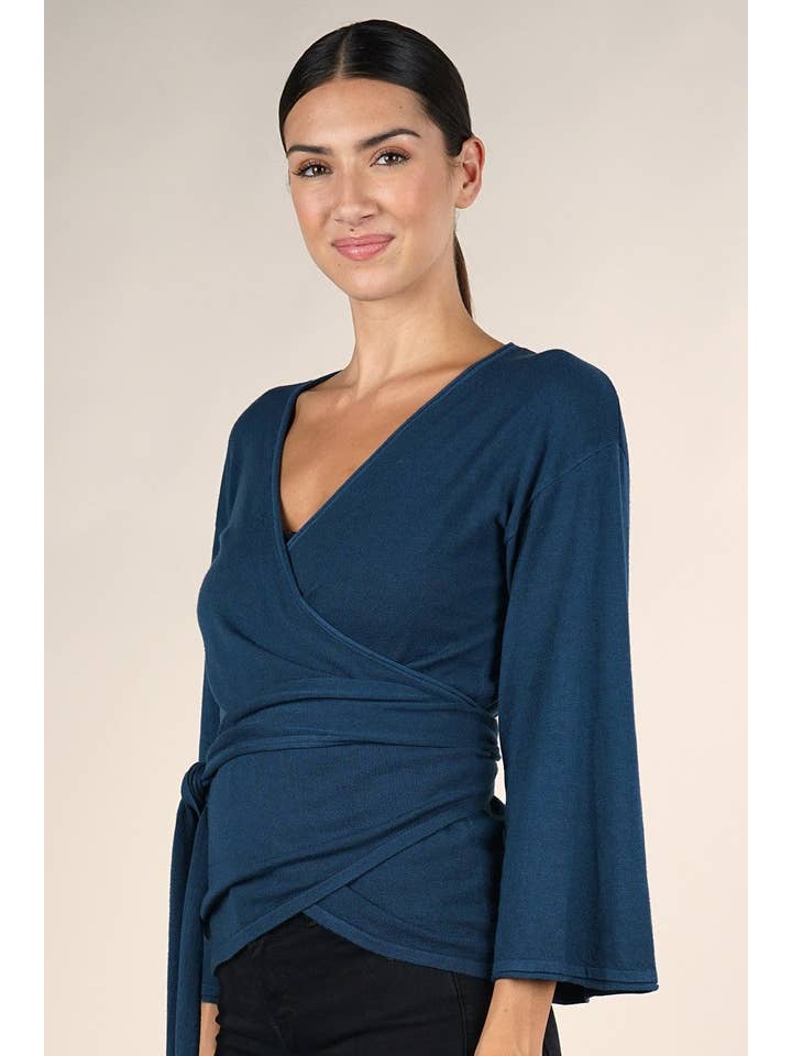 Lovestitch - Vente Pull en maille – femme - Pull à manches évasées Dressy Wrap16
