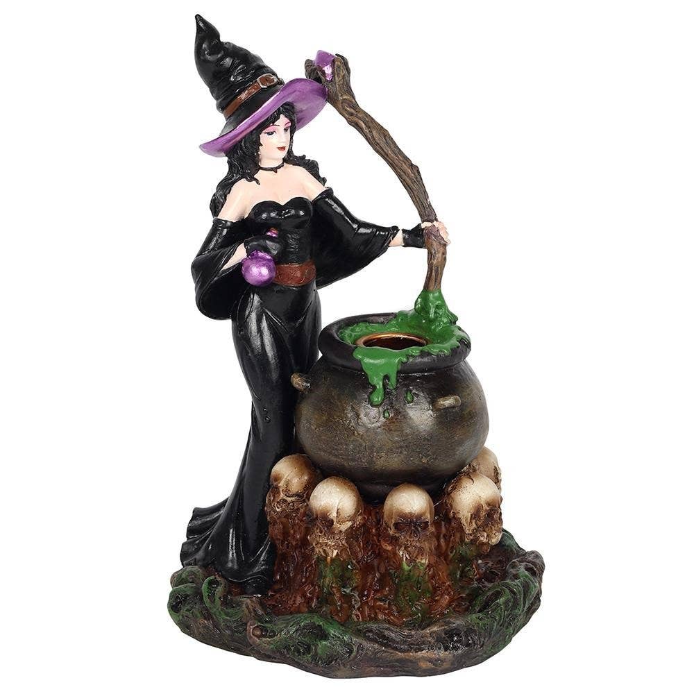 Green Tree - Wholesale Incense Holder - Witch With Cauldron Backflow Incense Burner1