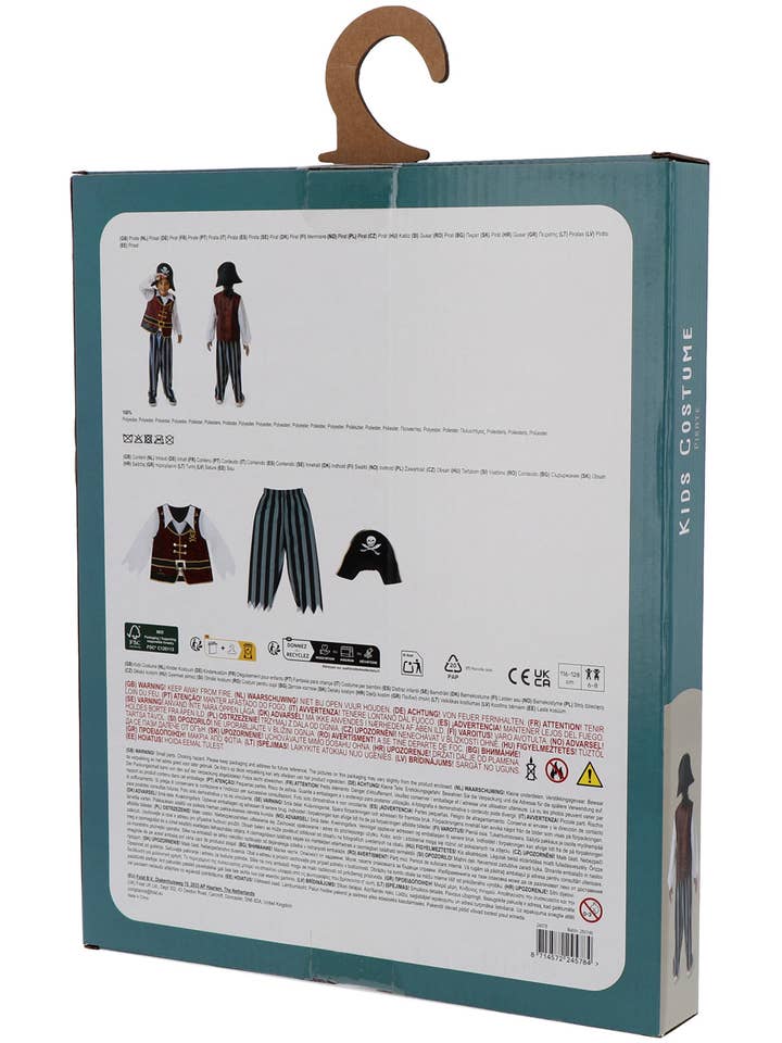 Folat BV - Venta al por mayor Disfraz - Niños - Disfraz de Pirata - Con Sombrero de Pirata - 98–110 cm / 3–5 años7