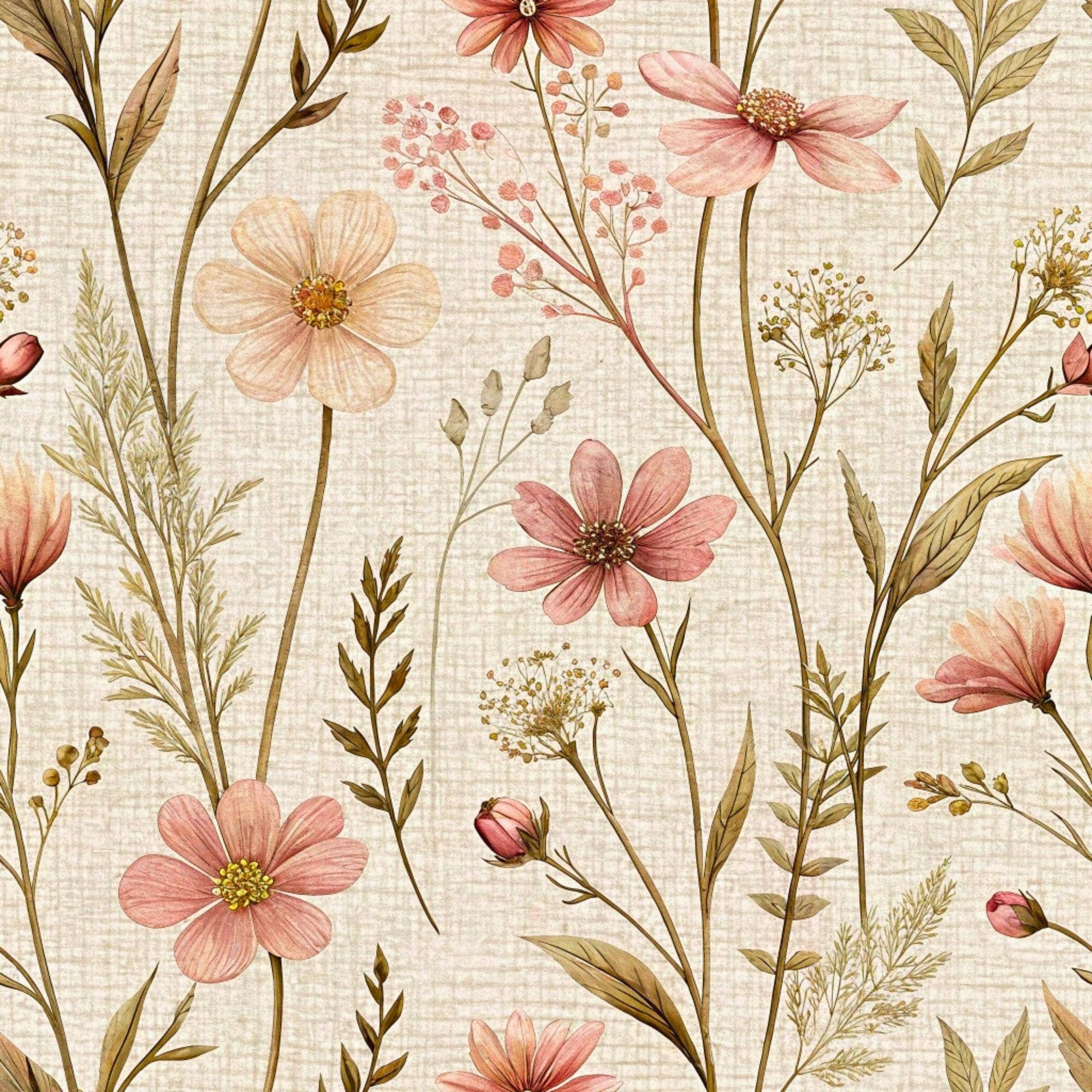 FabricSmiths - Wholesale Dinner & Cloth Napkin - Vintage Pressed Florals 8 - Napkin 20x201