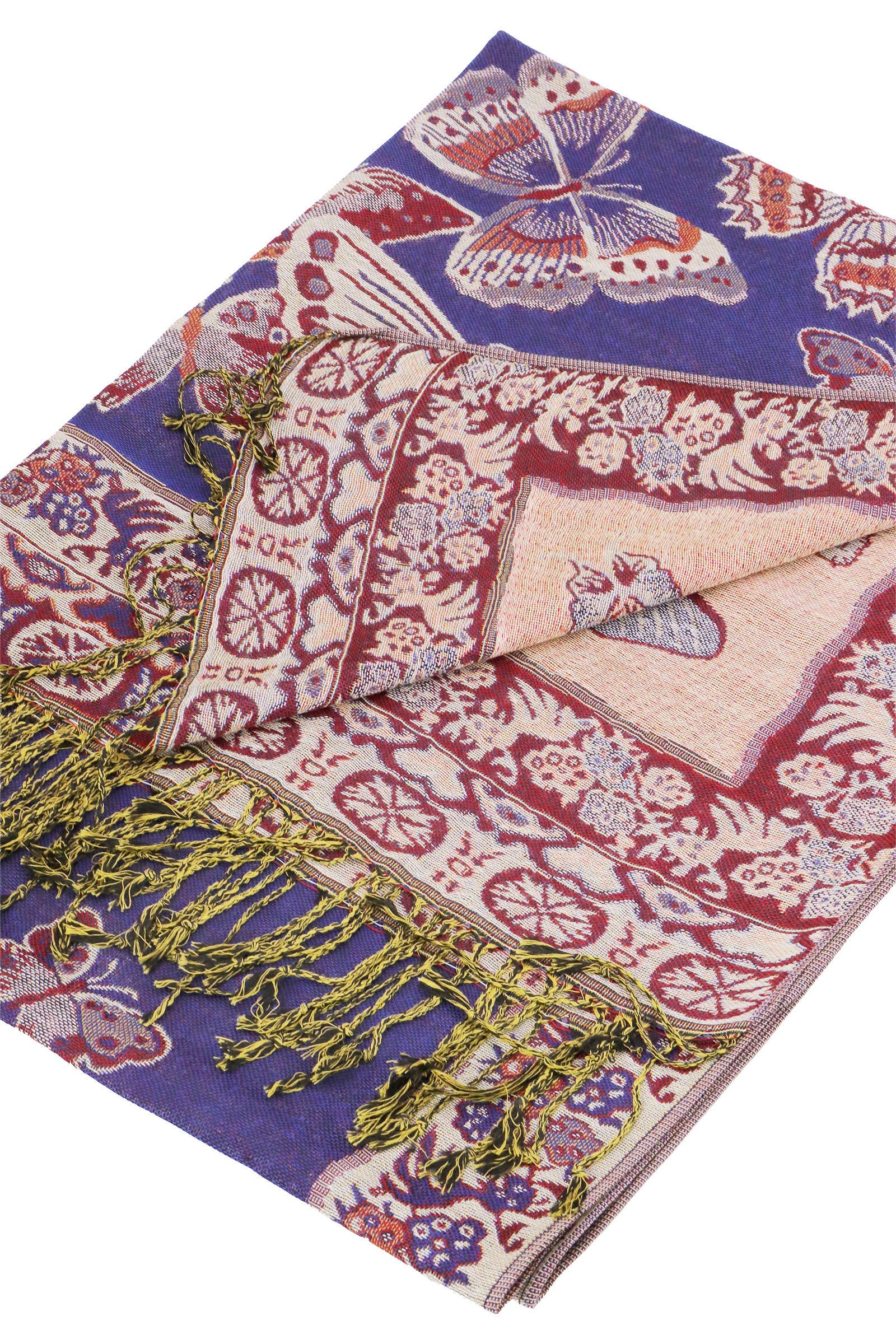 ASSORTED Bohemian Floral Butterfly Pashmina Shawl for wholesale on Faire6