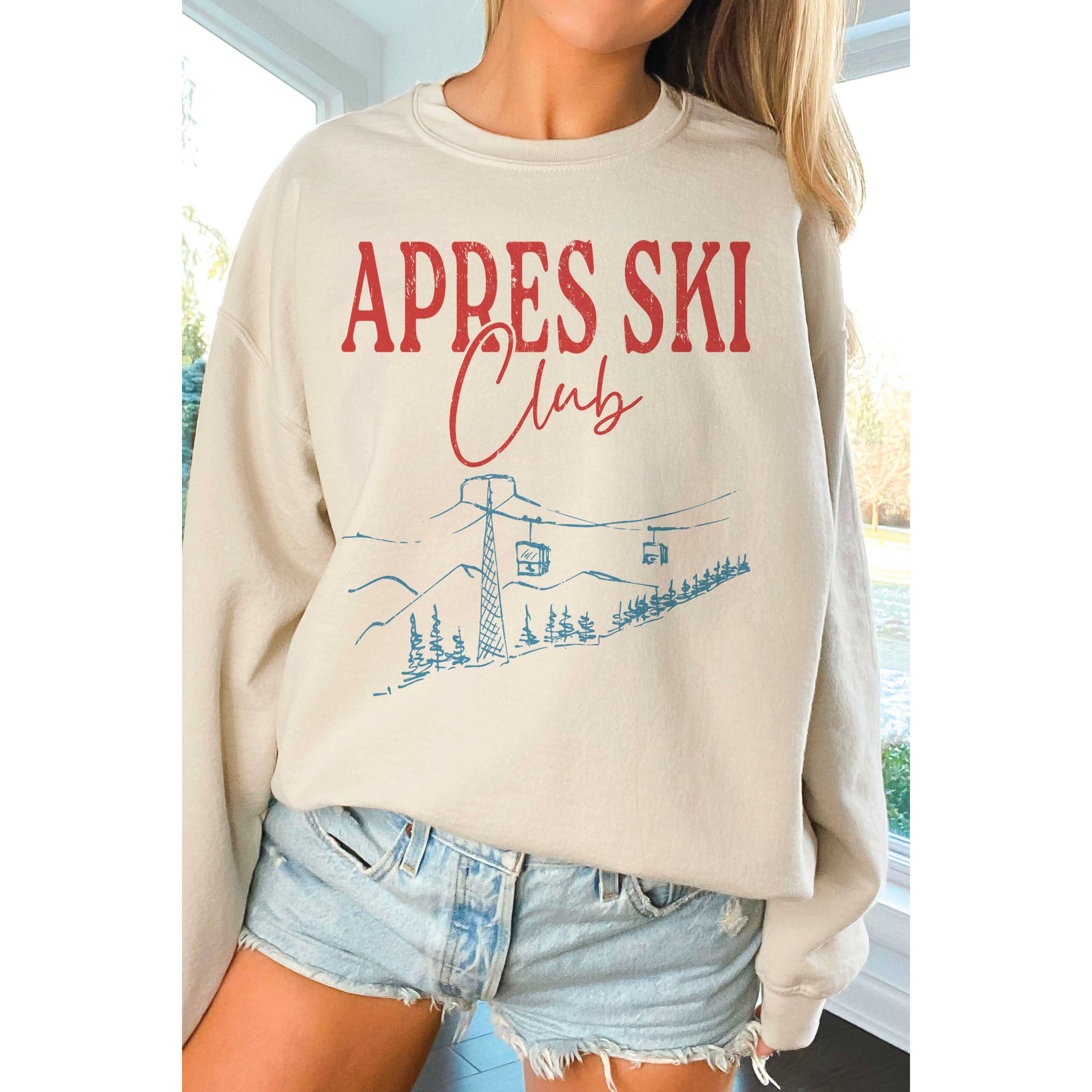 A. BLUSH CO - Wholesale Graphic Sweatshirt - Women's - APRES SKI CLUB Oversized Graphic Sweatshirt2