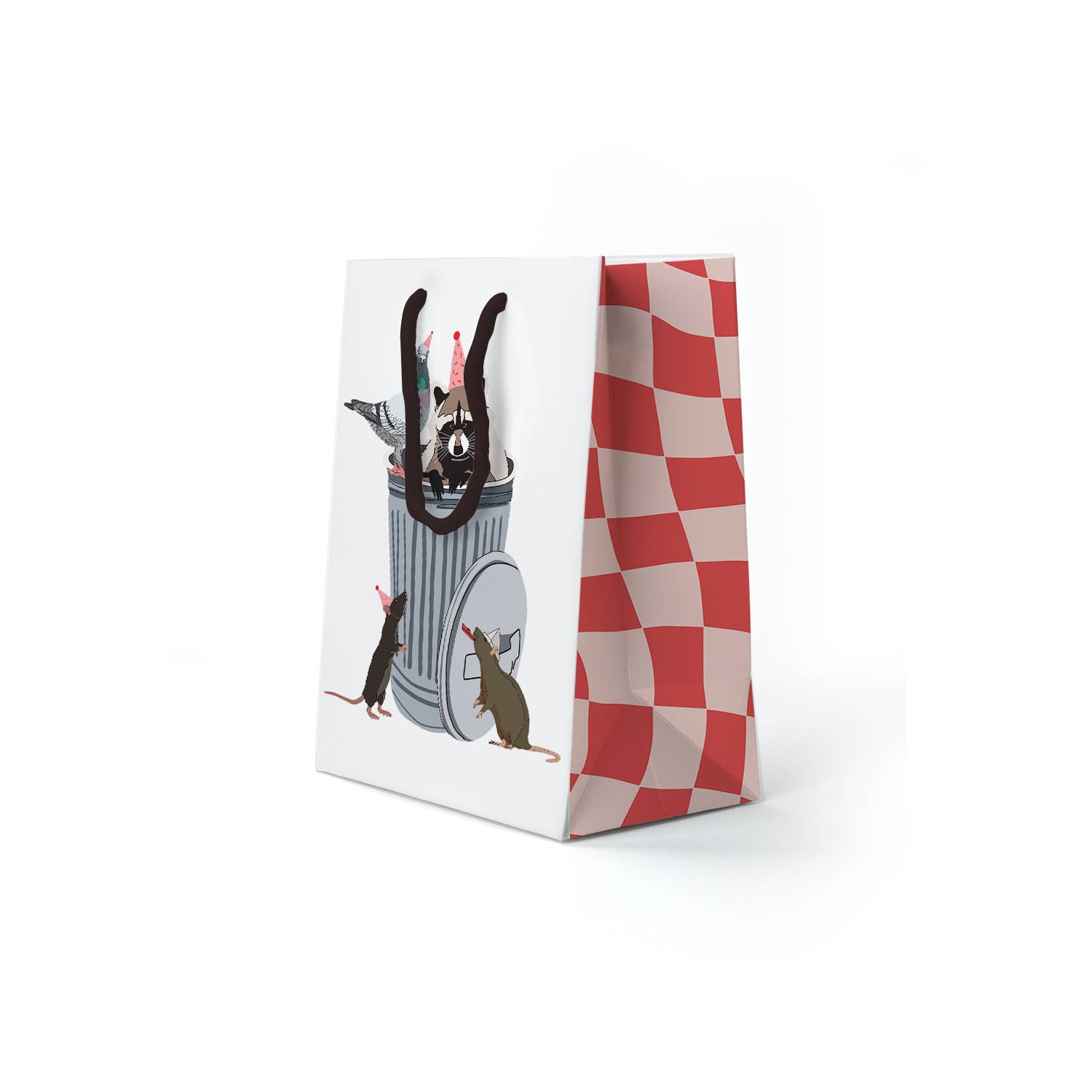 Drawn Goods – Engroshandel Gavepose – Affaldspose Vaskebjørn, rotte, due fødselsdagsgavepose