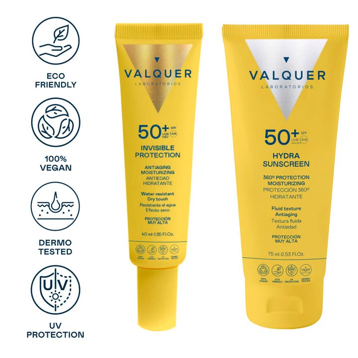 Valquer Laboratorios - Wholesale Sunscreen - Invisible Solar Facial Pack + Hydra SPF 50