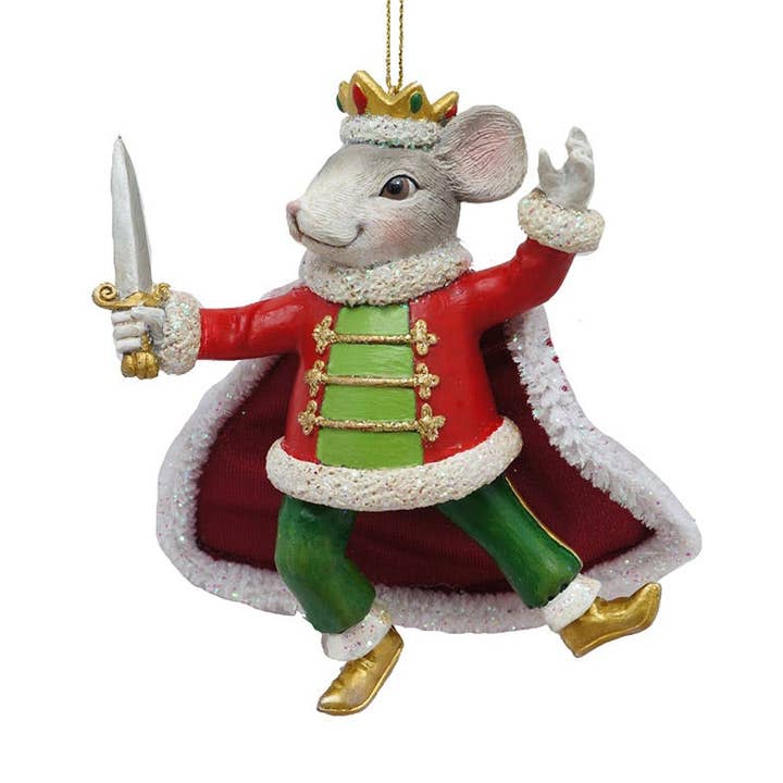 Orne rouge et blanche Mouse King pour la vente par Kurt S. Adler, Inc.