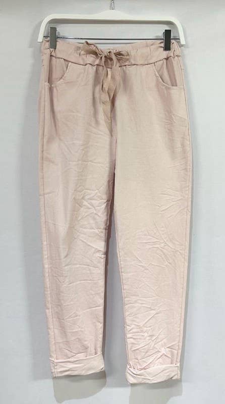 VENTI6 – Großhandel Hose – Damen – SOLIDE KNITTERFALTEN-JOGGER MIT KORDELZUG (50060)29