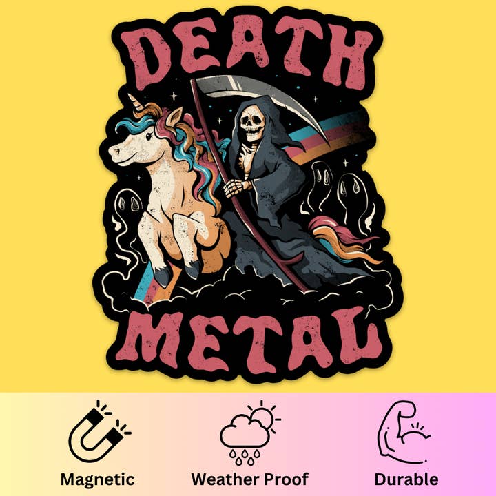 'Death Metal' Bumper Magnet for wholesale by Wicked Clothes